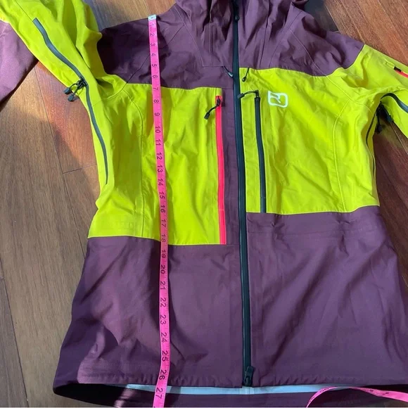 NWT Ortovox Women 3L Gaurdian Shell Jacket Dark Wine Green Outdoors Merino L - Picture 15 of 15